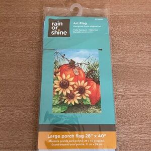 FALL AUTUMN THEME Flag Rain or Shine Large Porch Original Art Flags  28x40" NEW